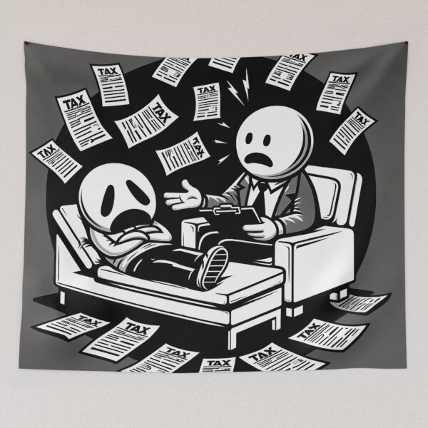 Item preview, Tax Season Therapy designed and sold by Estamp-you.