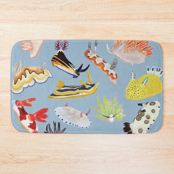 Item preview, Nudibranch round pattern - sea slug - blue designed and sold by Poulpimousse.