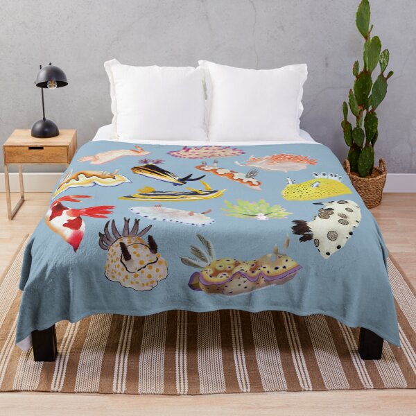 Item preview, Nudibranch round pattern - sea slug - blue designed and sold by Poulpimousse.