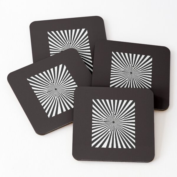 Item preview, Optical illusion, black, white, exploding, explosion, star, burst, tunnel, designed and sold by cheekylorns.