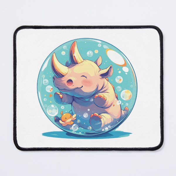 Item preview, Rhino // Cute Rhino art // Rhinos // children // Bubbles // Baby Rhino designed and sold by SMARTKIT DESIGNAGENCY.