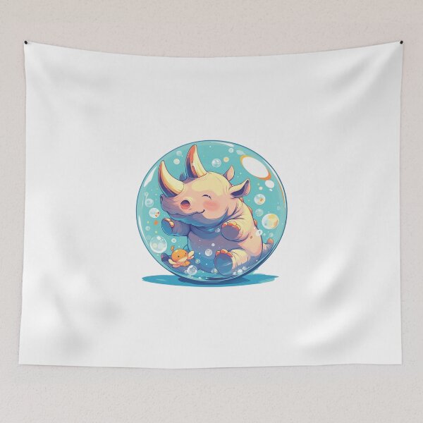 Item preview, Rhino // Lindo arte de Rhino // Rinocerontes // niños // Burbujas // Bebé Rhino designed and sold by SMARTKIT DESIGNAGENCY.