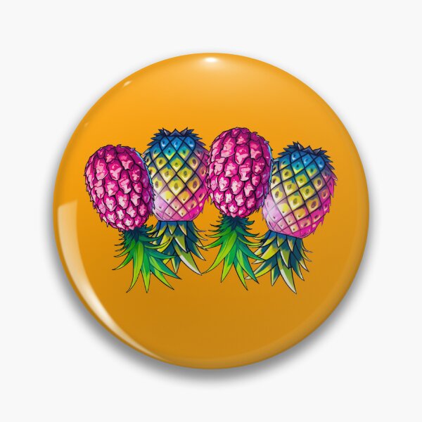 Item preview, Vibrant Pineapple Foursome FMFM | Orange designed and sold by JLEmporium.