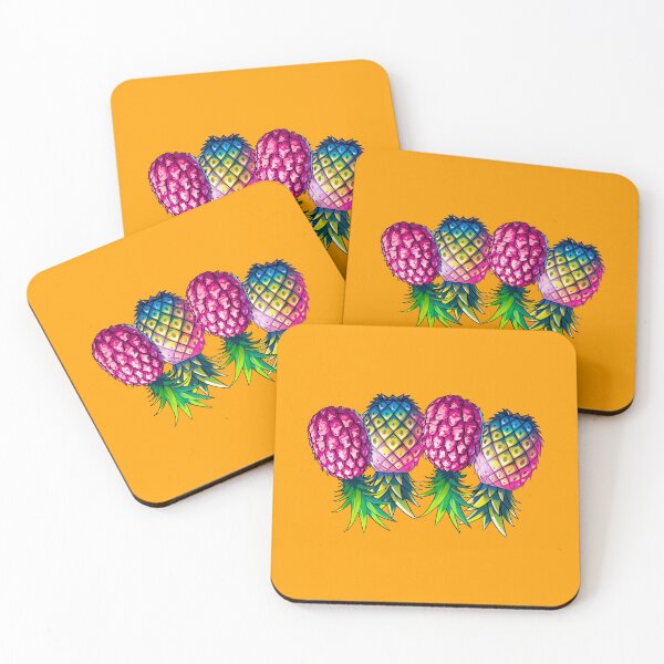 Item preview, Vibrant Pineapple Foursome FMFM | Orange designed and sold by JLEmporium.