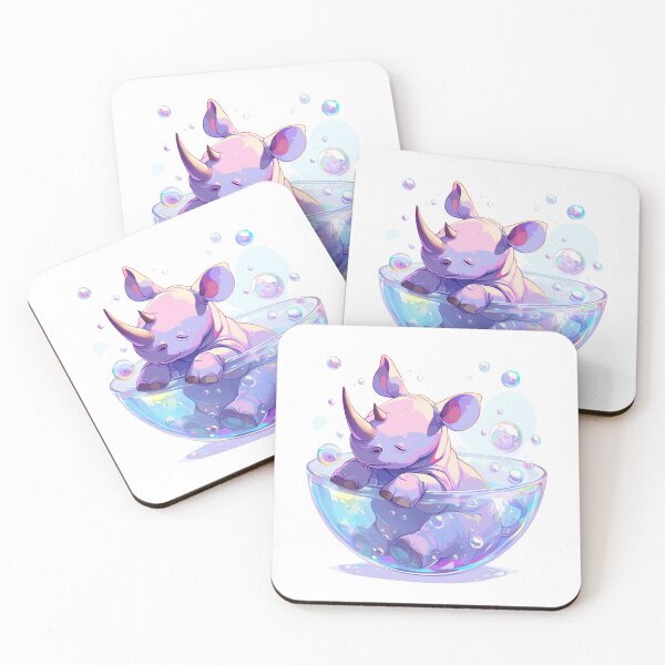 Item preview, Rhino // Cute Rhino art // Rhinos // children // Bubbles // Baby Rhino designed and sold by SMARTKIT  DESIGNAGENCY.