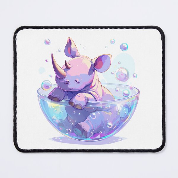 Item preview, Rhino // Cute Rhino art // Rhinos // children // Bubbles // Baby Rhino designed and sold by SMARTKIT DESIGNAGENCY.