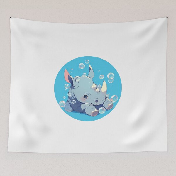 Item preview, Rhino // Lindo arte de Rhino // Rinocerontes // niños // Burbujas // Bebé Rhino designed and sold by SMARTKIT DESIGNAGENCY.