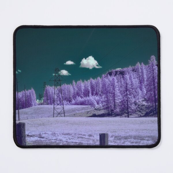 Item preview, Field and power line in infrared  designed and sold by Cblifeisgood.