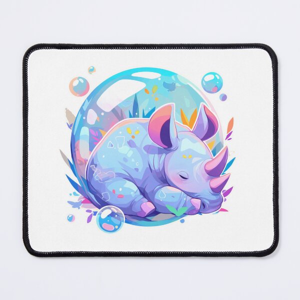Item preview, Rhino // Cute Rhino art // Rhinos // children // Bubbles // Baby Rhino designed and sold by SMARTKIT DESIGNAGENCY.
