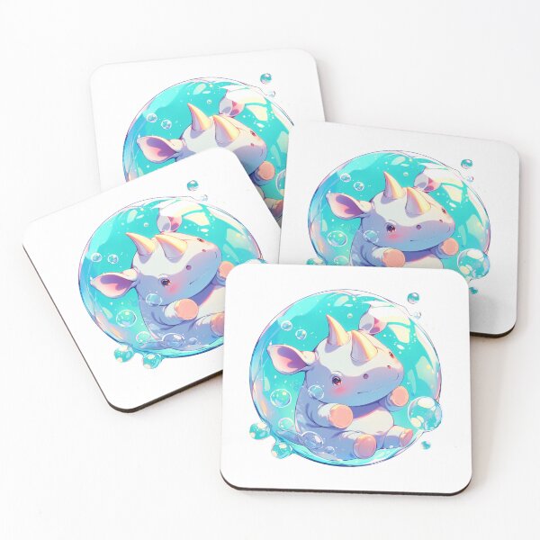 Item preview, Rhino // Cute Rhino art // Rhinos // children // Bubbles // Baby Rhino designed and sold by SMARTKIT  DESIGNAGENCY.