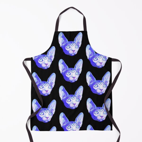 Item preview, Three Eyed Blue Sphynx Cat Head designed and sold by Deborah Camp.