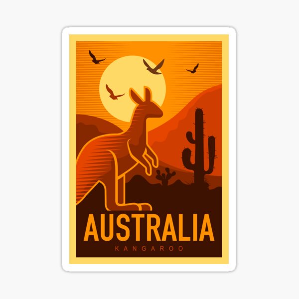 Item preview, Kangaroo, Travel to australia designed and sold by skalihm.