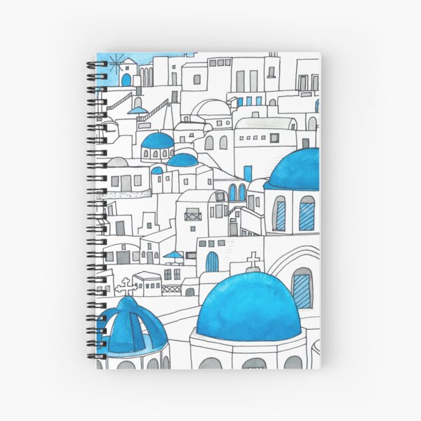 Aperçu de l'œuvre Santorini Bleu et Blanc Paradis créée et vendue par jenbucheli.
