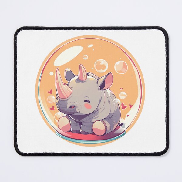 Item preview, Rhino // Cute Rhino art // Rhinos // children // Bubbles // Baby Rhino designed and sold by SMARTKIT DESIGNAGENCY.