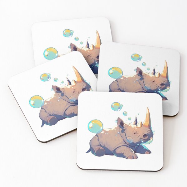 Item preview, Rhino // Cute Rhino art // Rhinos // children // Bubbles // Baby Rhino designed and sold by SMARTKIT  DESIGNAGENCY.