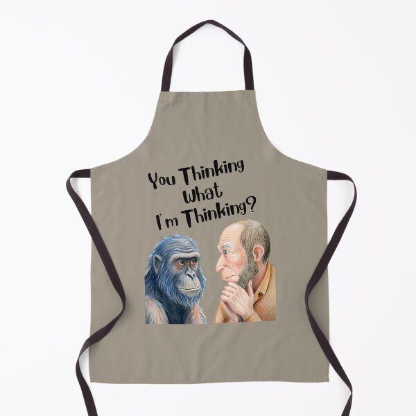 Item preview, Humorous Stare Down - Man and Ape designed and sold by MugsAndDuds.