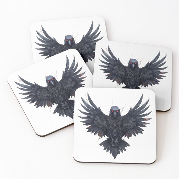 Item preview, Geometry Midnight Raven Red Eyes designed and sold by TheDarkStone.
