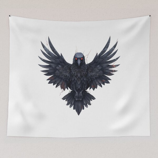 Item preview, Geometry Midnight Raven Red Eyes designed and sold by TheDarkStone.