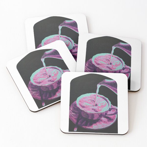 Item preview, Cup of Tea - Oil Painting Pointillism  designed and sold by CheHojas.