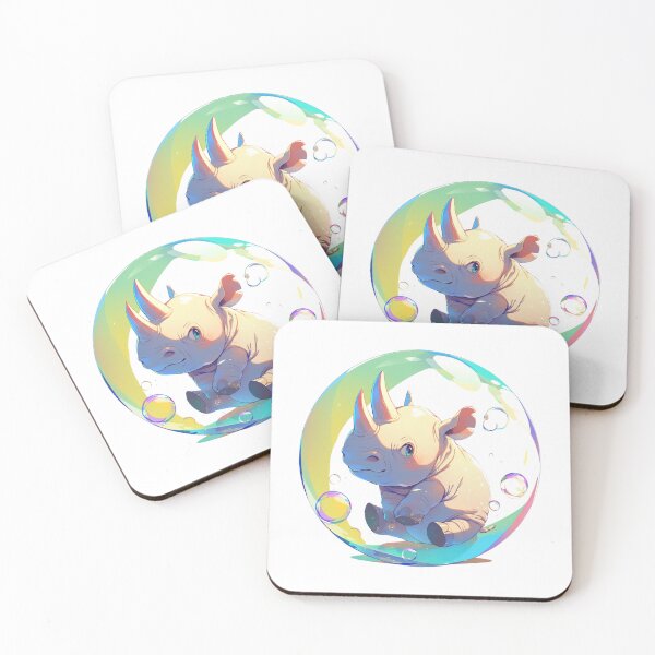 Item preview, Rhino // Cute Rhino art // Rhinos // children // Bubbles // Baby Rhino designed and sold by SMARTKIT  DESIGNAGENCY.