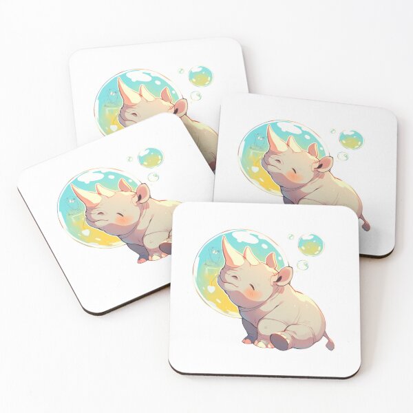 Item preview, Rhino // Cute Rhino art // Rhinos // children // Bubbles // Baby Rhino designed and sold by SMARTKIT  DESIGNAGENCY.
