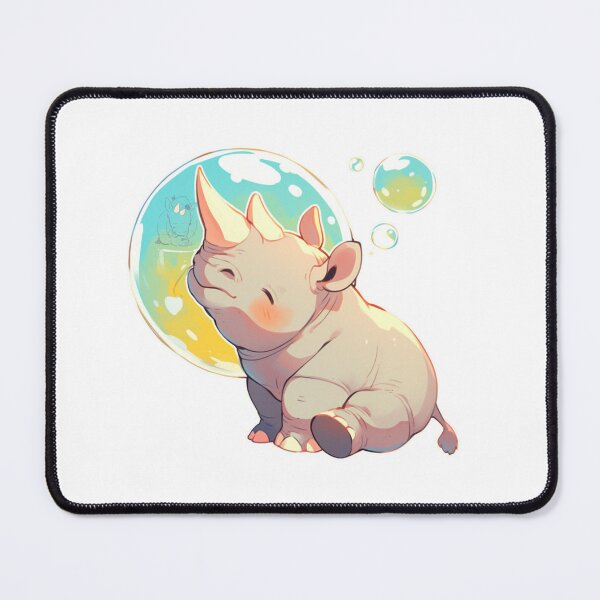 Item preview, Rhino // Cute Rhino art // Rhinos // children // Bubbles // Baby Rhino designed and sold by SMARTKIT DESIGNAGENCY.