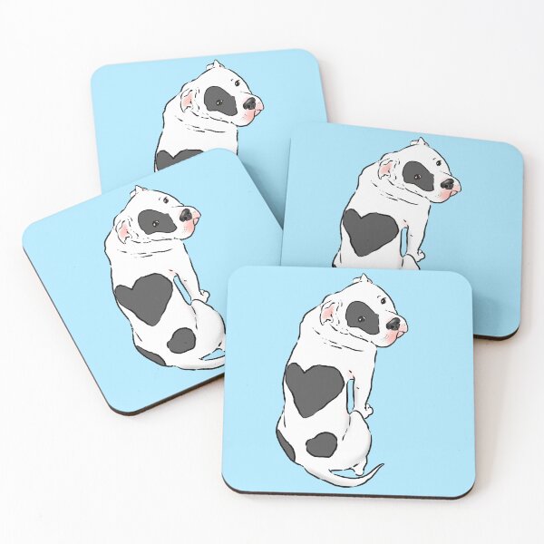 Item preview, Cute Pit Bull with Heart Spot designed and sold by Furkid Studio.