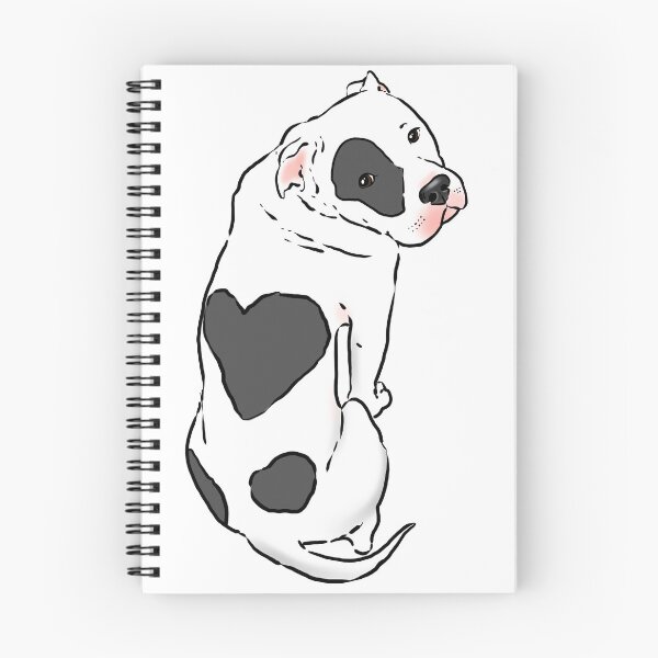 Item preview, Cute Pit Bull with Heart Spot designed and sold by Furkid Studio.