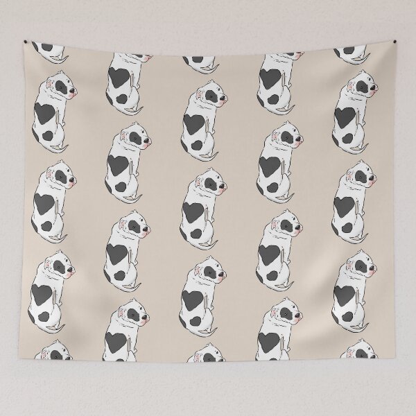 Item preview, Cute Pit Bull with Heart Spot designed and sold by Furkid Studio.