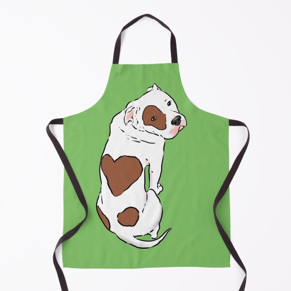 Item preview, Cute Pit Bull with Heart Spot-Brown and White designed and sold by Furkid Studio.