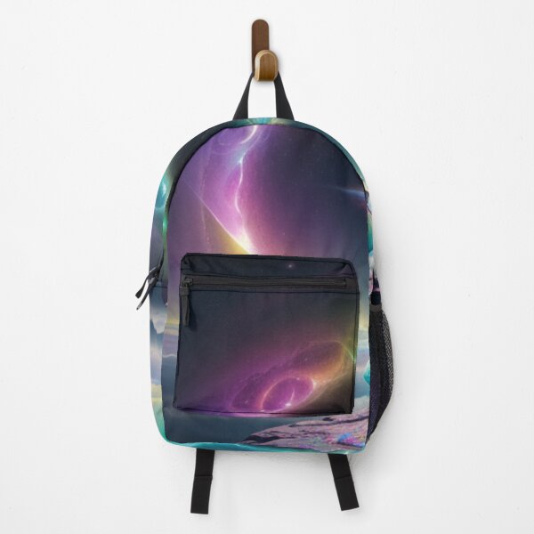 Item preview, Enchanting Aurora: Girl Witnessing Magical Northern & Southern Lights designed and sold by EnchantedVista.