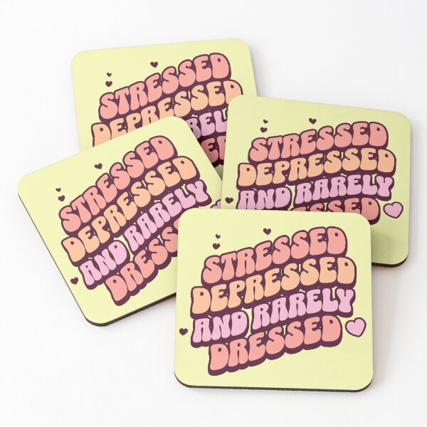 Item preview, Stressed, depressed and rarely dressed designed and sold by onemoremask.
