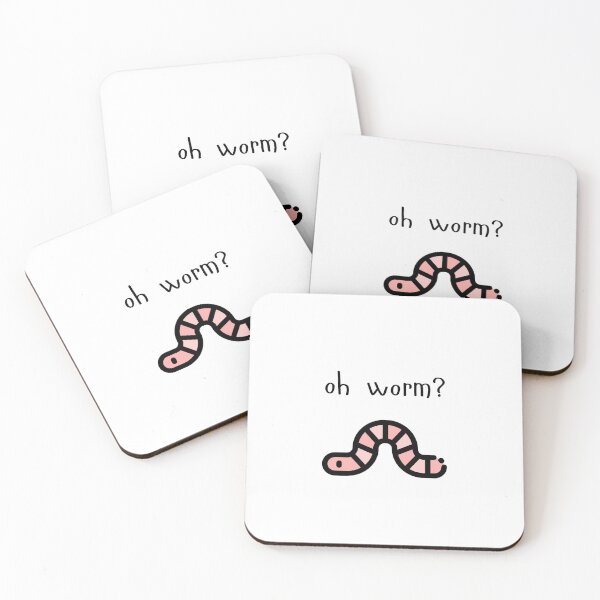 Item preview, oh worm? (pink worm) designed and sold by tinks-ts.