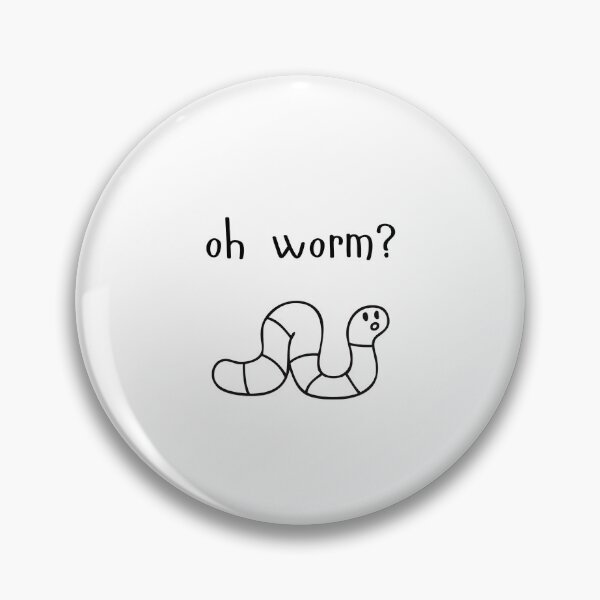 Item preview, oh worm? (black & white worm) designed and sold by tinks-ts.