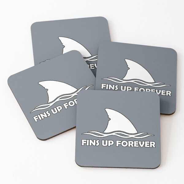 Item preview, Fins Up Forever - Classic White designed and sold by enchantedsea.