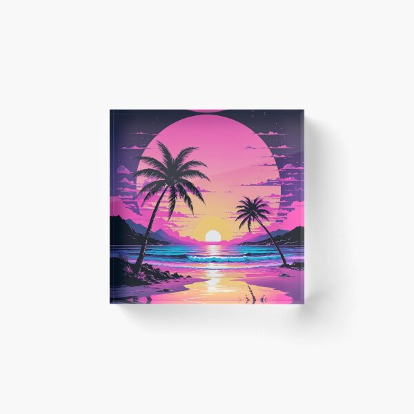 Item preview, Beach Vaporwave Sunset designed and sold by GrayWolf123.