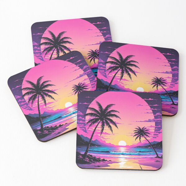 Item preview, Beach Vaporwave Sunset designed and sold by GrayWolf123.
