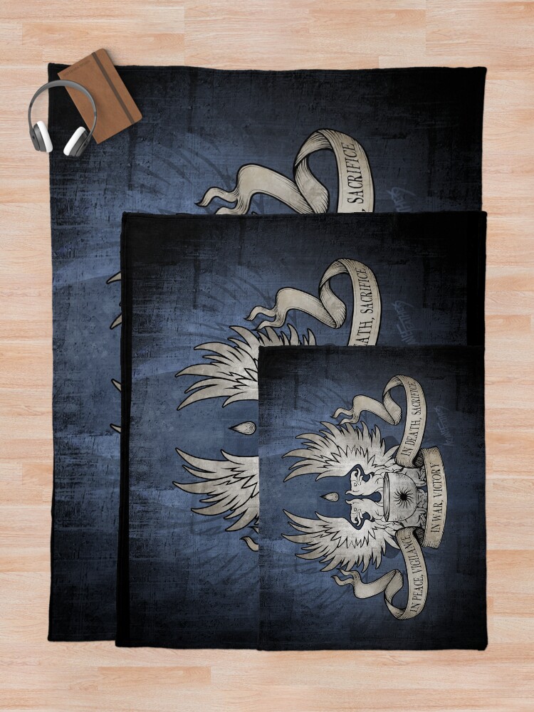 Thumbnail 5 of 6, Throw Blanket, Dragon Age: Grey Warden Motto designed and sold by ArcaneFeathers.