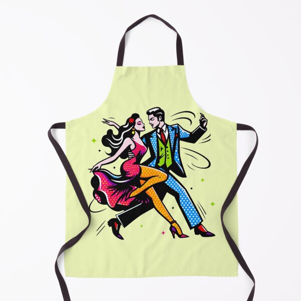 Item preview, Elegant dancing couple in pop art color illustration designed and sold by AD-Digital-Art.