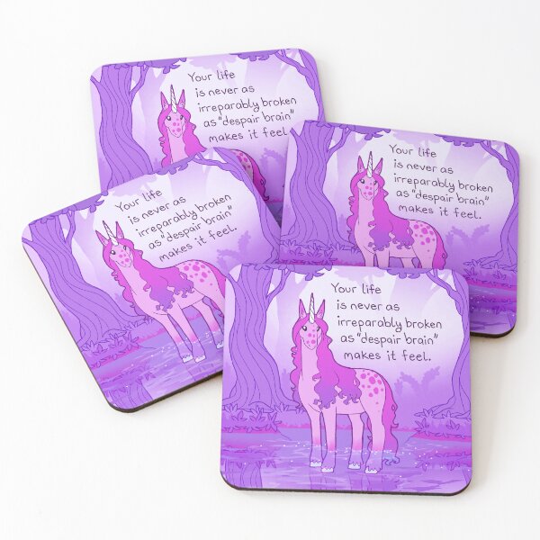 Item preview, "Despair Brain" Unicorn designed and sold by thelatestkate.