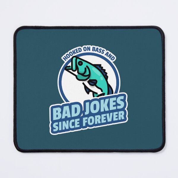 Item preview, Hooked on Bass and Bad Dad Jokes Since Forever – Funny Fishing Shirt designed and sold by PNW Tees & More.