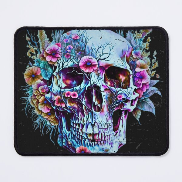 Item preview, Blue Floral Skull designed and sold by Art-home12.