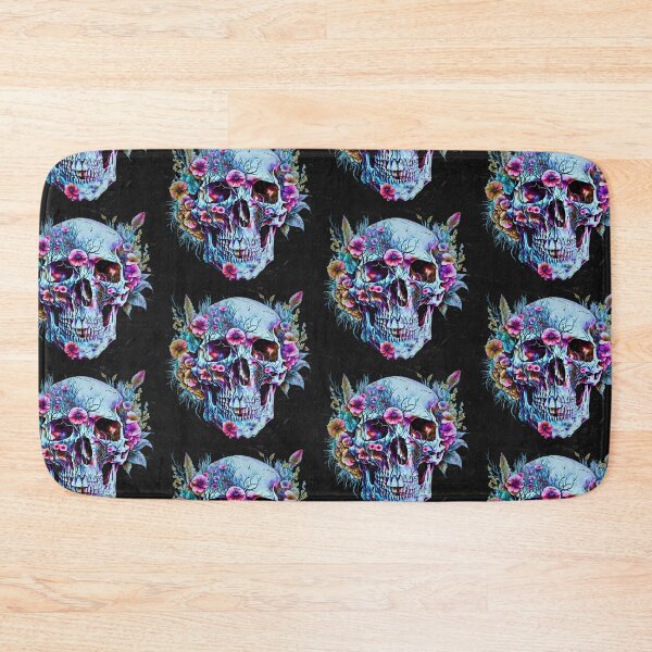 Item preview, Blue Floral Skull designed and sold by Art-home12.
