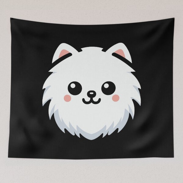 Item preview, Cute White Pomeranian designed and sold by BluRockDesigns.
