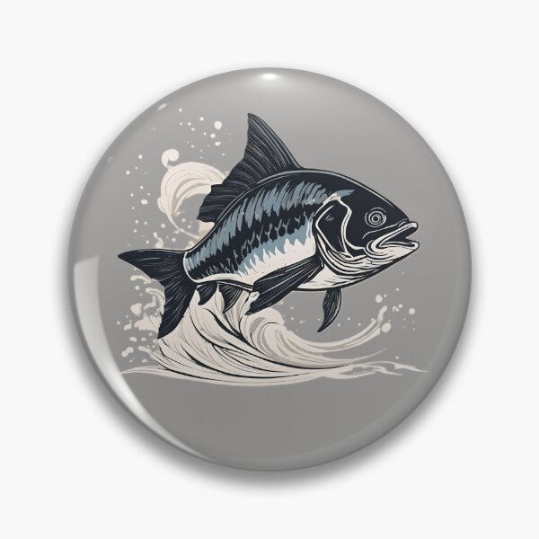 Item preview, Jumping Black White Fish designed and sold by Sarah  English.