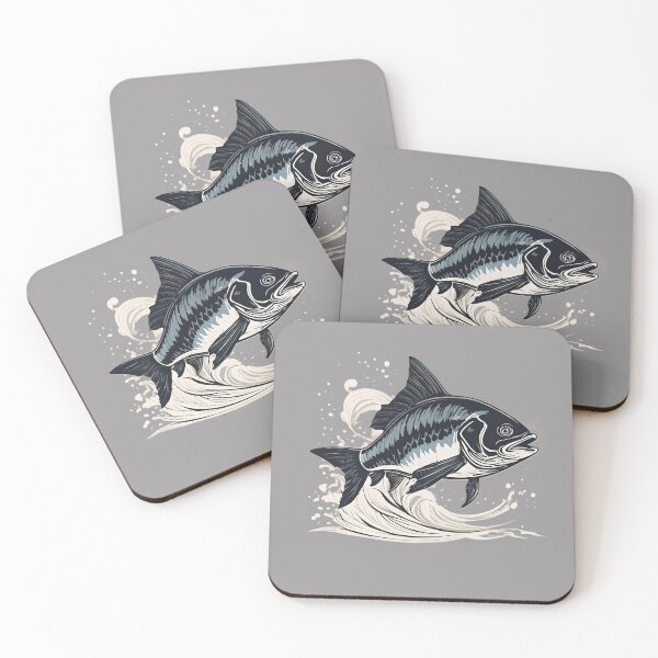 Item preview, Jumping Black White Fish designed and sold by Sarah  English.