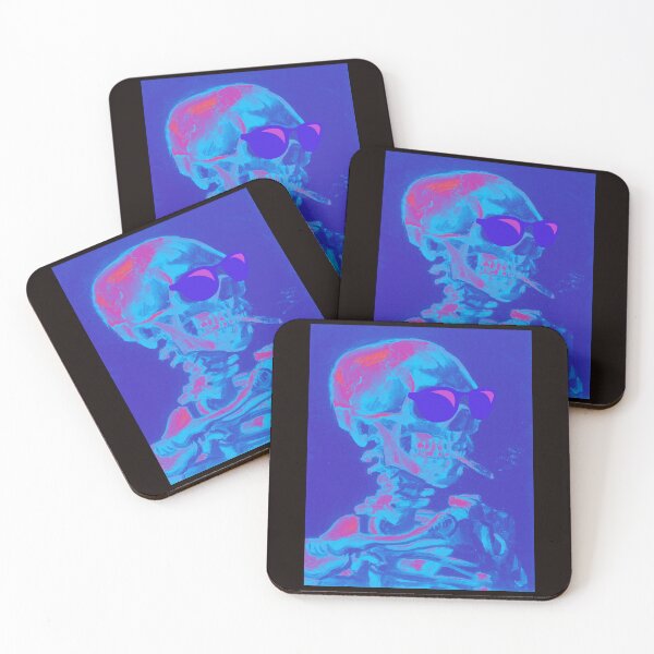 Item preview, Funny Skull Smoking With Sunglasses Parody Gift Van Gogh Design With Skull With A Burning Cigarette With Sunglasses And Thermal Vision Art designed and sold by Classic Visions Gallery.