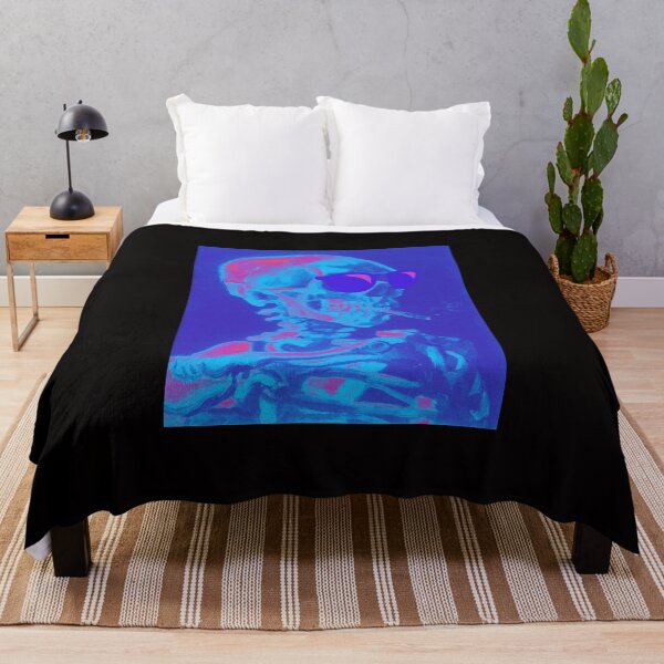 Item preview, Funny Skull Smoking With Sunglasses Parody Gift Van Gogh Design With Skull With A Burning Cigarette With Sunglasses And Thermal Vision Art designed and sold by Classic Visions Gallery.