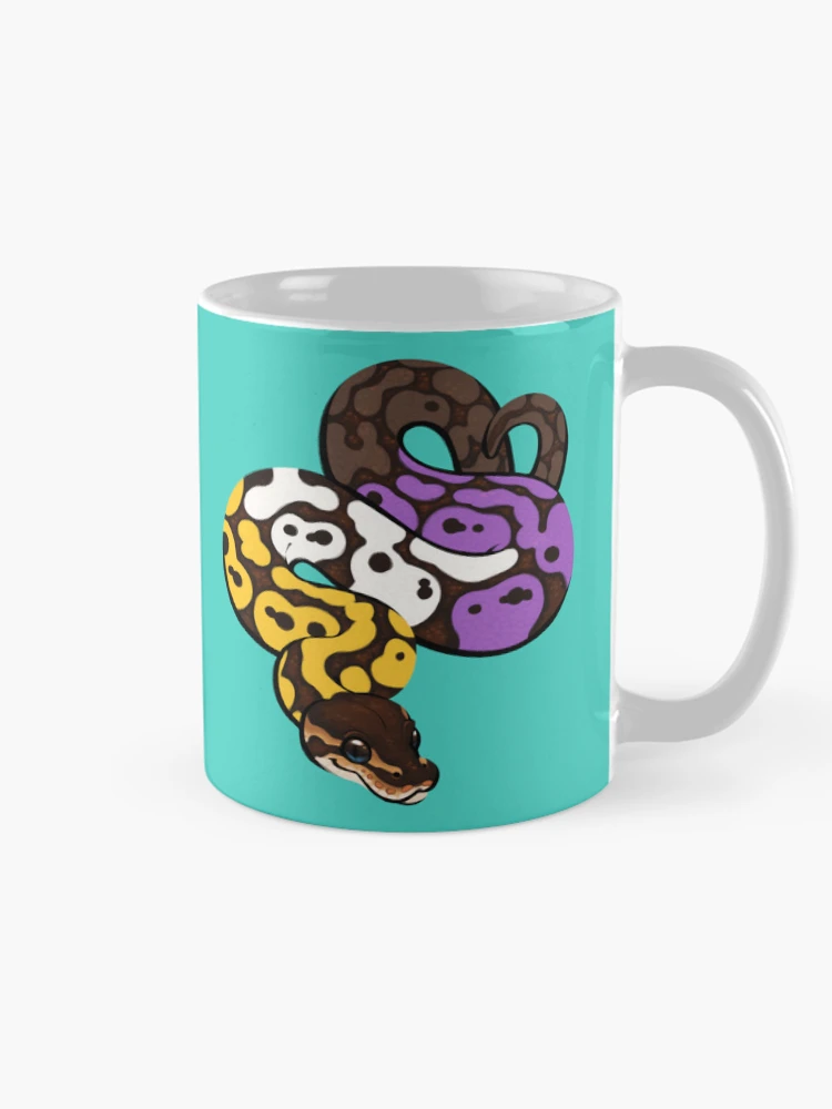 Thumbnail 3 of 6, Coffee Mug, Ball Python Pride: Nonbinary designed and sold by catdoq.
