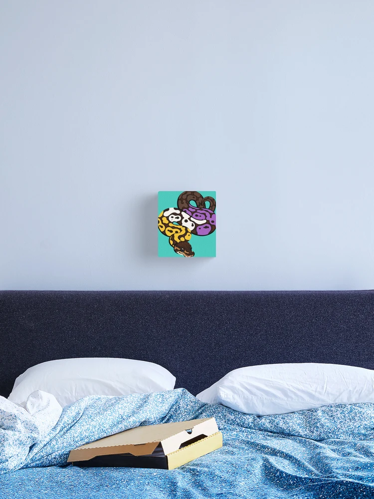 Thumbnail 2 of 3, Canvas Print, Ball Python Pride: Nonbinary designed and sold by catdoq.
